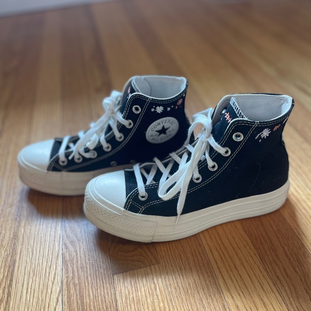 Converse embroidered high tops